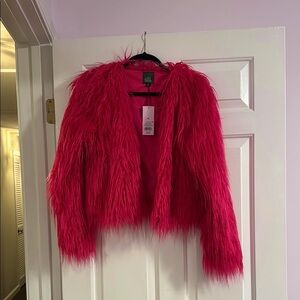 Wild Fable Hot Pink Faux Fur Jacket